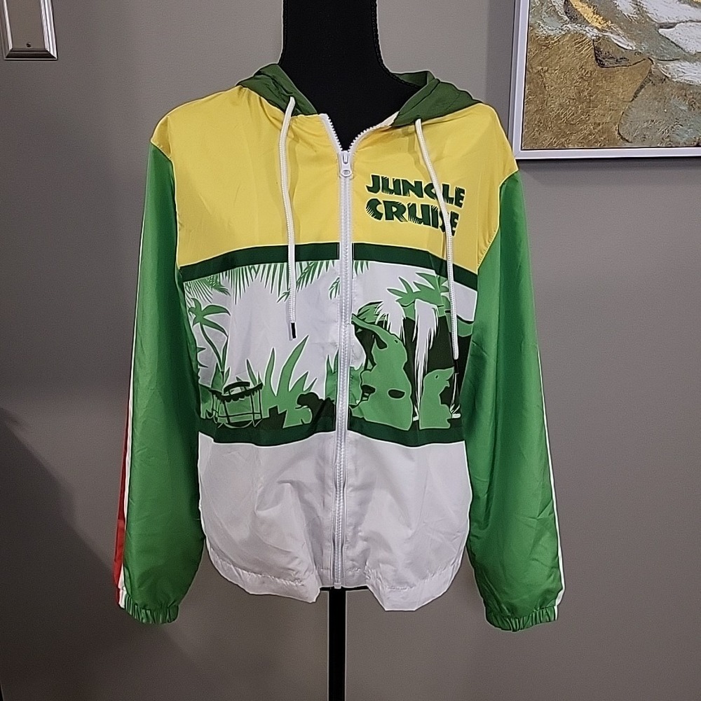 DISNEY Parks Jungle Cruise Womens Medium‎ Light Rain Jacket Windbreaker Full Zip
